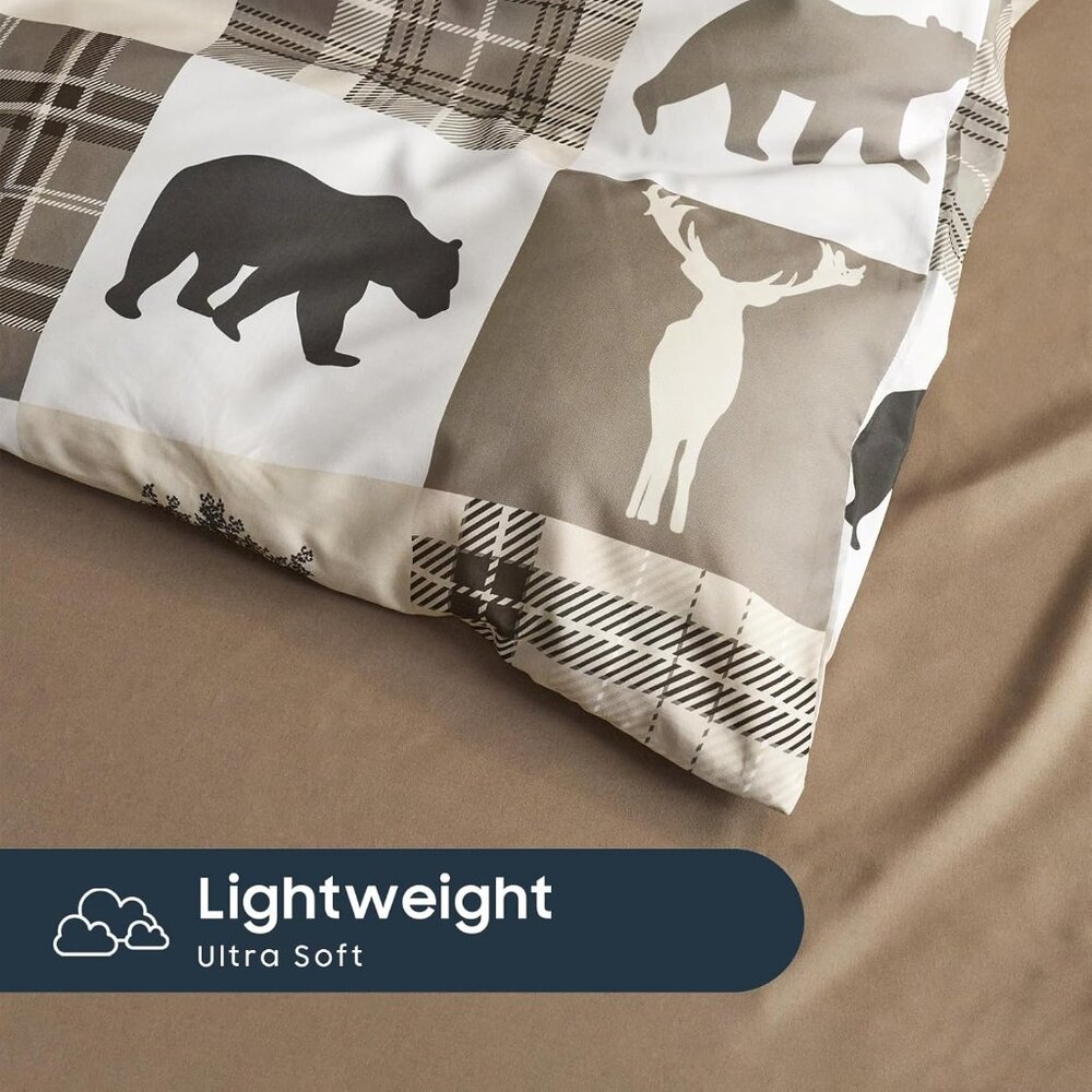 All-Season Rustic Comforter Set - Queen Size Bedding with Woodland Animals - Picture 6 of 6